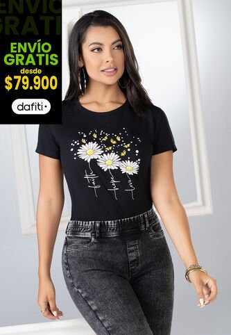 Camiseta Mujer Negro Mp 100777 MP