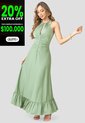 Vestido Largo Mujer Verde Matcha Mp 110420 de MP