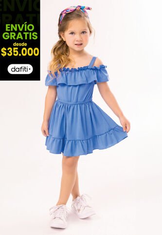 Vestido Infantil Femenino Azul Mp 100159 MP