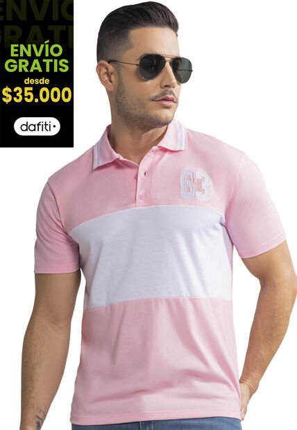 Polo Hombre Rosa Mp 390