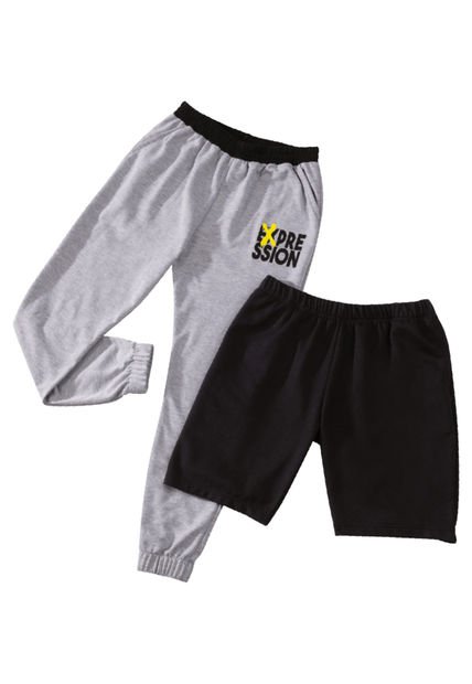 Jogger+Bermuda Infantil Masculino Multicolor Mp 7132