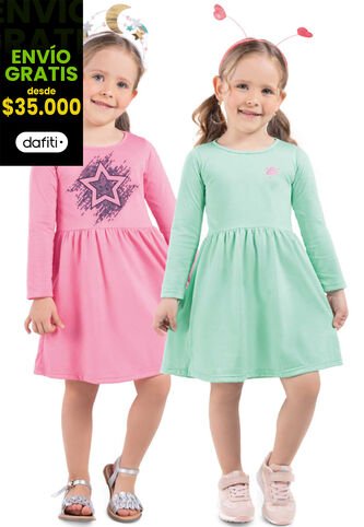 Vestido Paq X2 Infantil Femenino Multicolor Mp 92406 MP