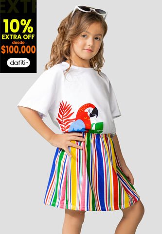 Vestido Infantil Femenino Multicolor Mp 110594 MP
