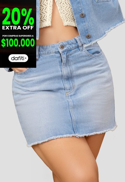 Falda Corta Mujer Azul Mp 107885