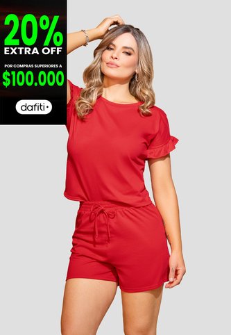 Conjunto Mujer Rojo Mp 110194 MP