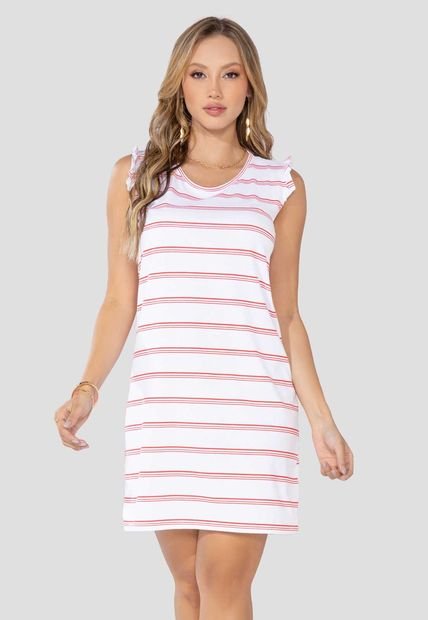 Vestido Corto Mujer Blanco Mp 100236