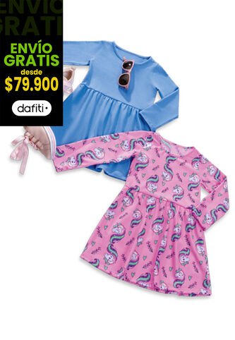 Vestido Paq X2 Infantil Femenino Multicolor Mp 7059 MP