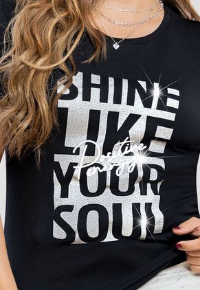 Camiseta Mujer Negro Mp 105176