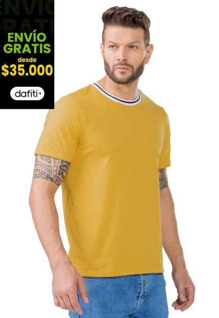 Camiseta Hombre Naranja Mp 351