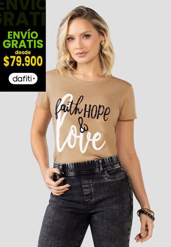 Camiseta Mujer Beige Mp 100778 MP