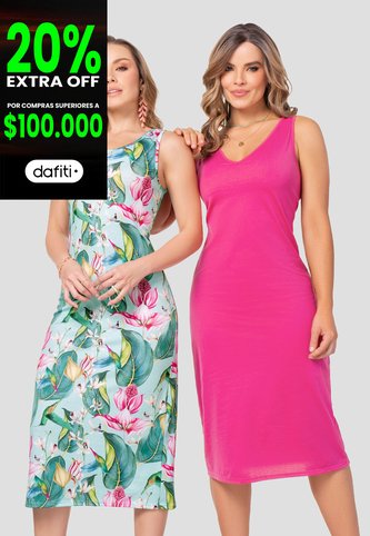 Vestido Paq X2 Mujer Estampado Mp 110197 MP