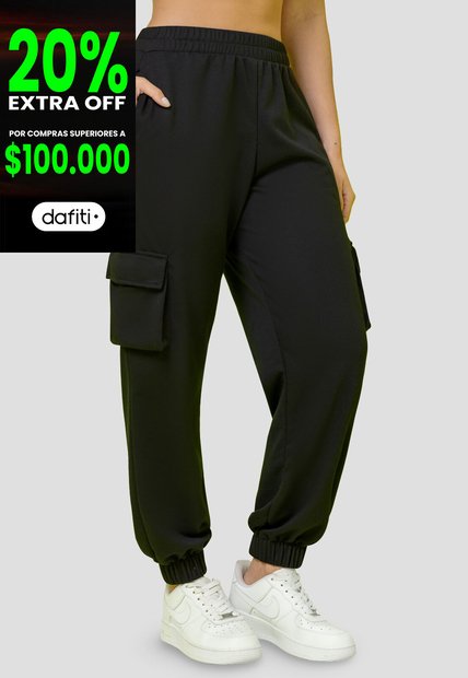 Jogger Mujer Negro Mp 108116