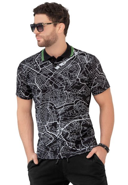 Polo Hombre Negro Mp 90910