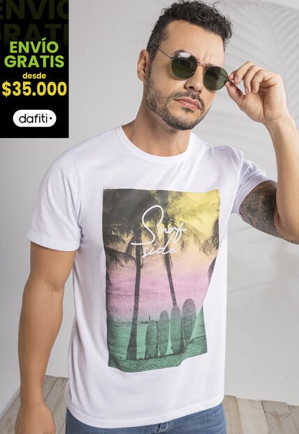 Camiseta Hombre Blanco Mp 101784
