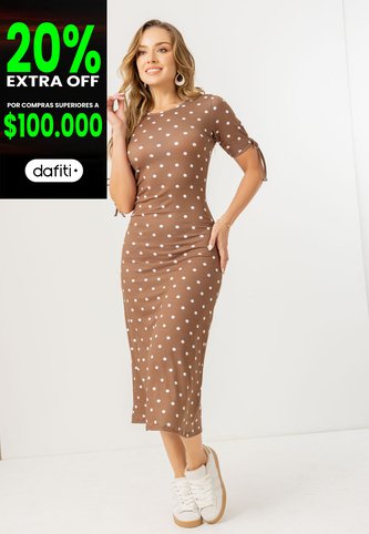 Vestido Largo Mujer Estampado Mp 107534 MP