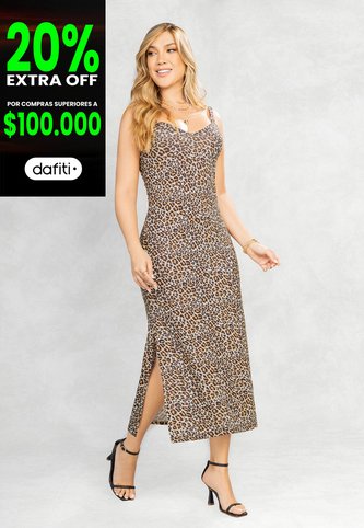 Vestido Largo Mujer Estampado Mp 106956 MP