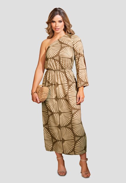 Vestido Largo Mujer Estampado Mp 110135