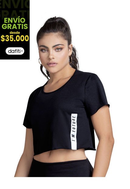 Camiseta Mujer Negro Mp 70336