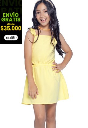Vestido Infantil Femenino Amarillo Mp 633