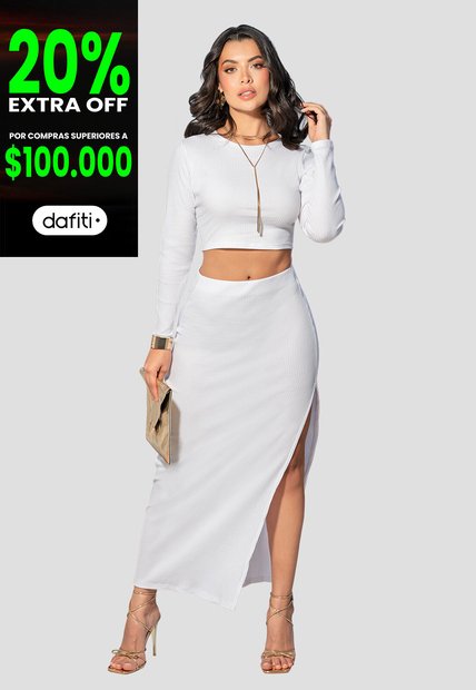 Conjunto Mujer Blanco Mp 105194