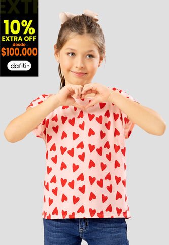Camiseta Infantil Femenino Estampado Mp 108199 MP