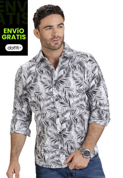 Camisa Hombre Gris Claro Mp 4782