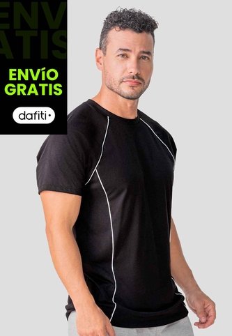 Camiseta Hombre Negro Mp 114573 MP