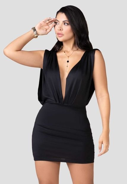 Vestido Corto Mujer Negro Mp 100234