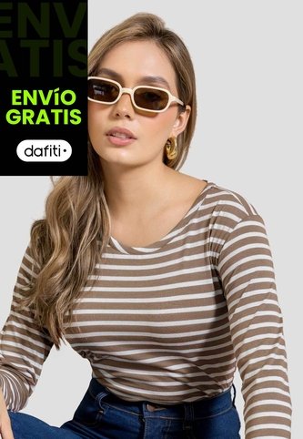 Camibuzo Mujer Café-Blanco Mp 106619 MP