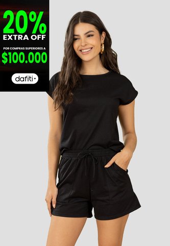 Conjunto Mujer Negro Mp 102318 MP