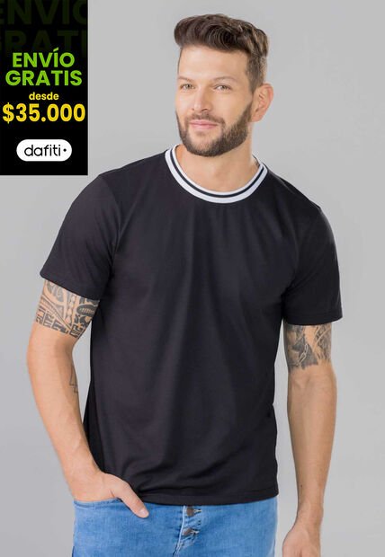 Camiseta Hombre Negro Mp 351