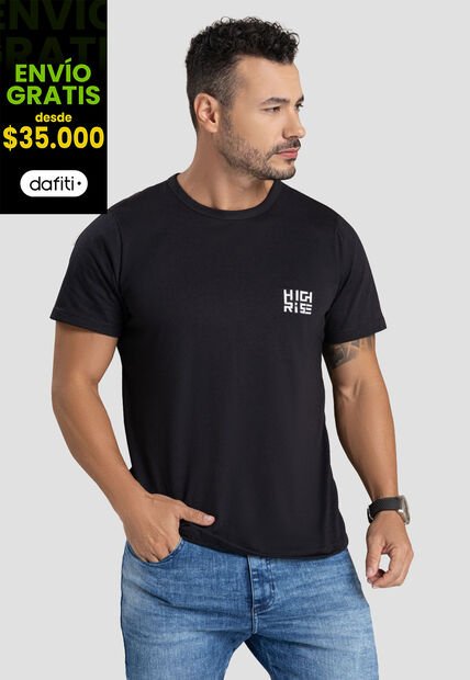 Camiseta Hombre Negro Mp 101746