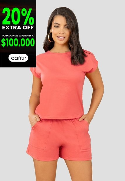 Conjunto Mujer Coral Mp 102318