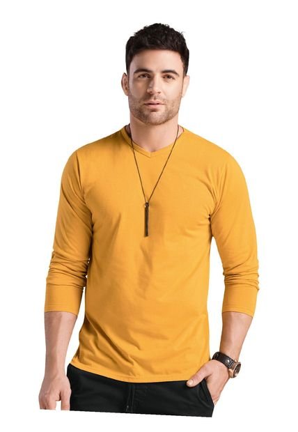 Camibuzo Para Hombre Mostaza MP