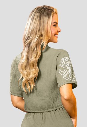 Camisa Mujer Aceituna Mp 114178