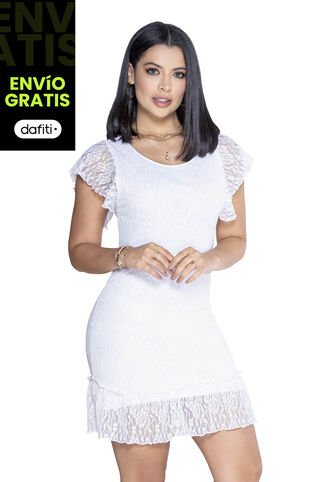 Vestido Corto Mujer Blanco Mp 3475 MP