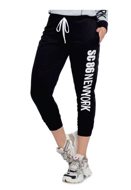 Pantalón Sudadera Para Mujer Negro MP