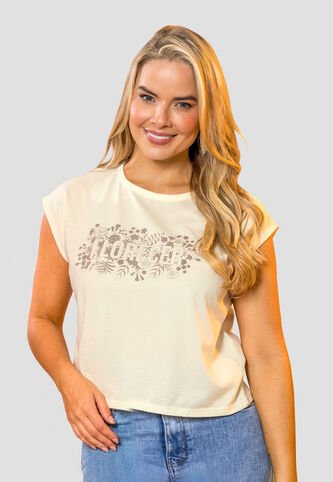 Camiseta Mujer Crema Mp 114017 MP