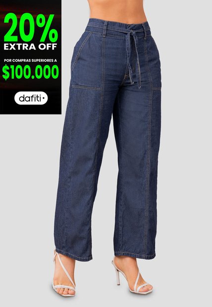 Pantalón Mujer Azul Mp 105055