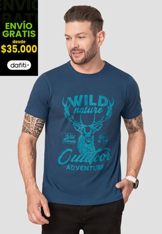 Camiseta Hombre Azul Mp 102752 MP