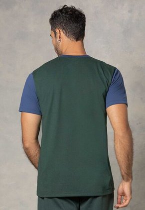 Camiseta Hombre Verde-Azul Mp 114015
