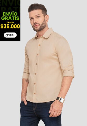 Camisa Hombre Beige Mp 103618 MP