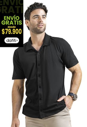 Camisa Hombre Negro Mp 6527