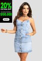 Vestido Corto Mujer Azul Mp 104345 de MP