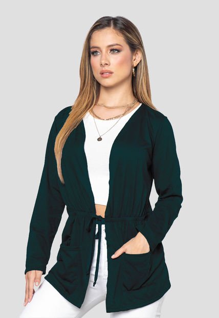 Cardigan Mujer Verde Botella Mp 3833