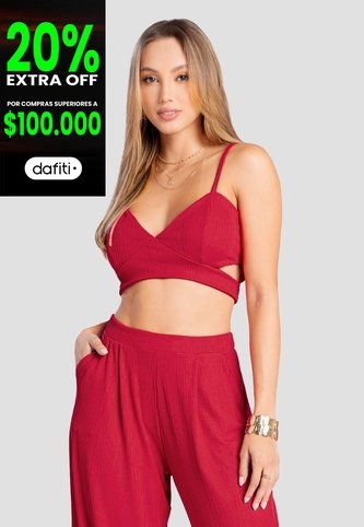 Crop Top Mujer Rojo Mp 104066 MP
