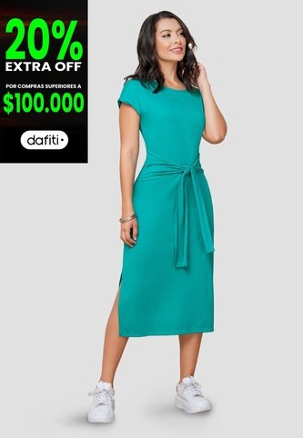 Vestido Largo Mujer Verde Mp 103994 MP