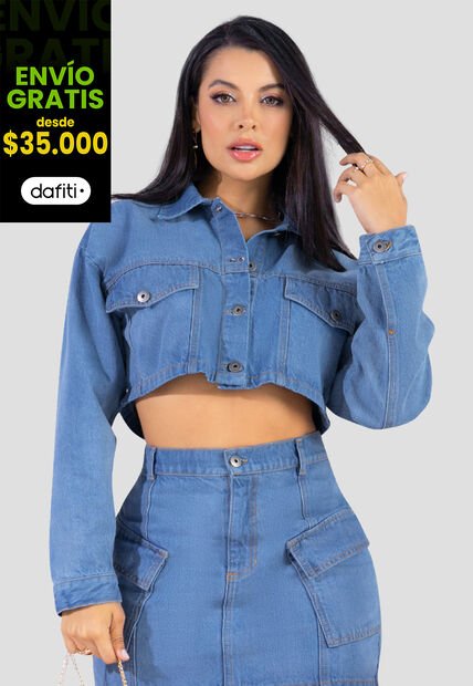 Chaqueta Mujer Azul Medio Mp 103241