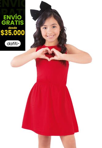 Vestido Infantil Rojo Mp 86075 MP