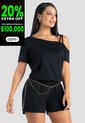 Enterizo Corto Mujer Negro Mp 102839 de MP